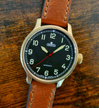 ARISTO Militäruhr AS 2072 Automatic 42 Gold PVD