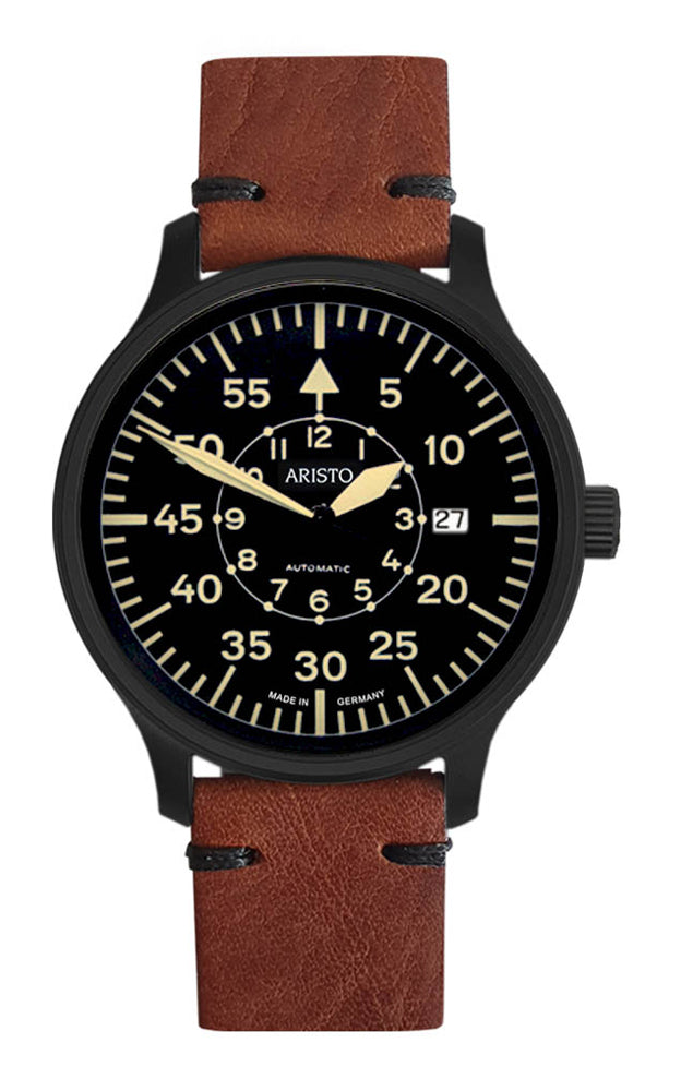 ARISTO Flieger schwarz PVD 0H42 Pilot Automatic image 0