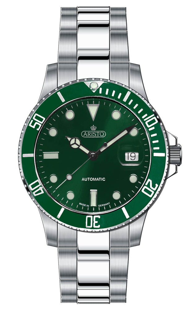 ARISTO Taucheruhr Aquaristo Automatic 4H98294-G Golf Green Diver