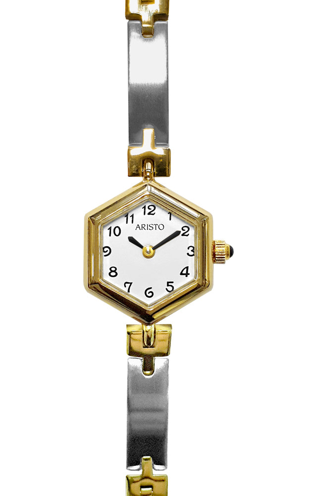 ARISTO Schmuckband Quarzuhr 2D39W Bicolor image 0