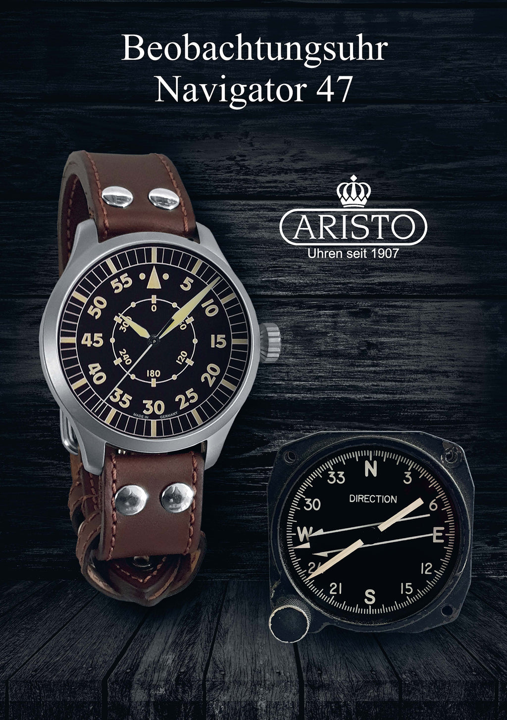 ARISTO Beobachtungsuhr 47 unbranded Automatic 3H240 Navigator image 7