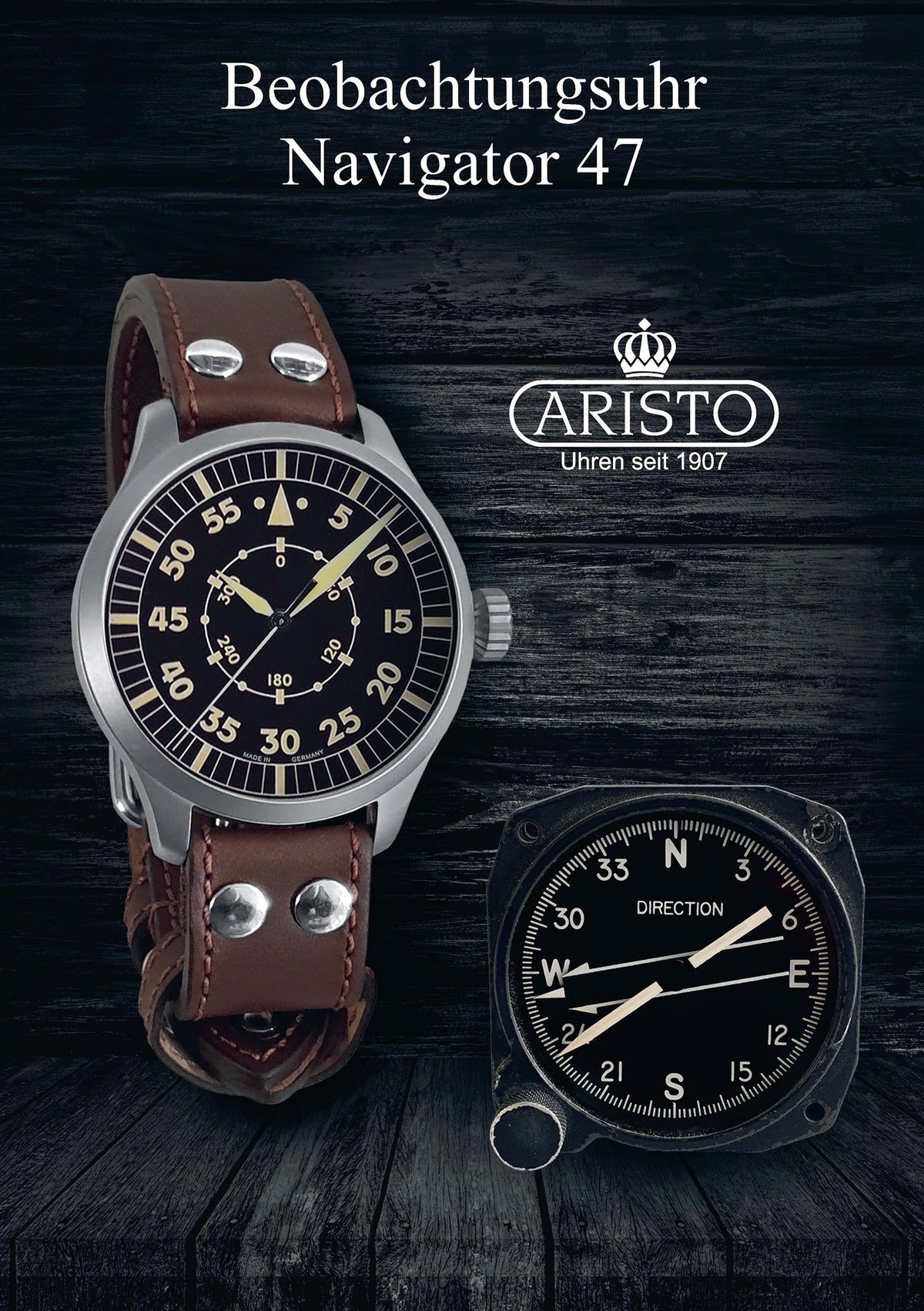 ARISTO Beobachtungsuhr 47 unbranded Automatic 3H240 Navigator image 7