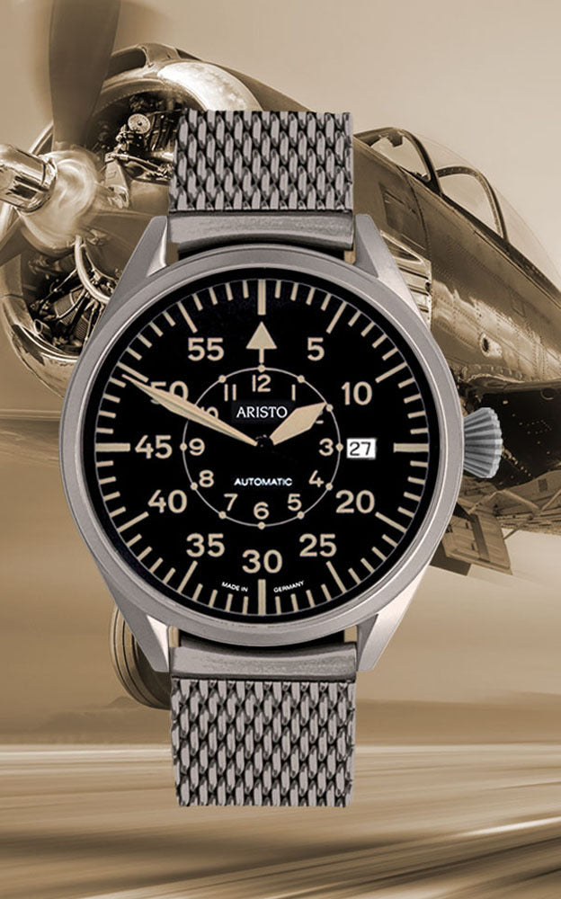 ARISTO Flieger 43 brüniert Pilot 7H150-M Automatik