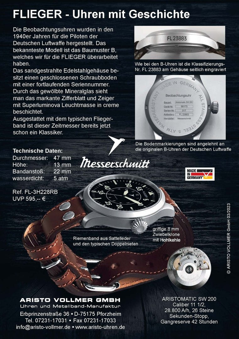 FL-3H228RB Flieger 47 Pilot Automatic