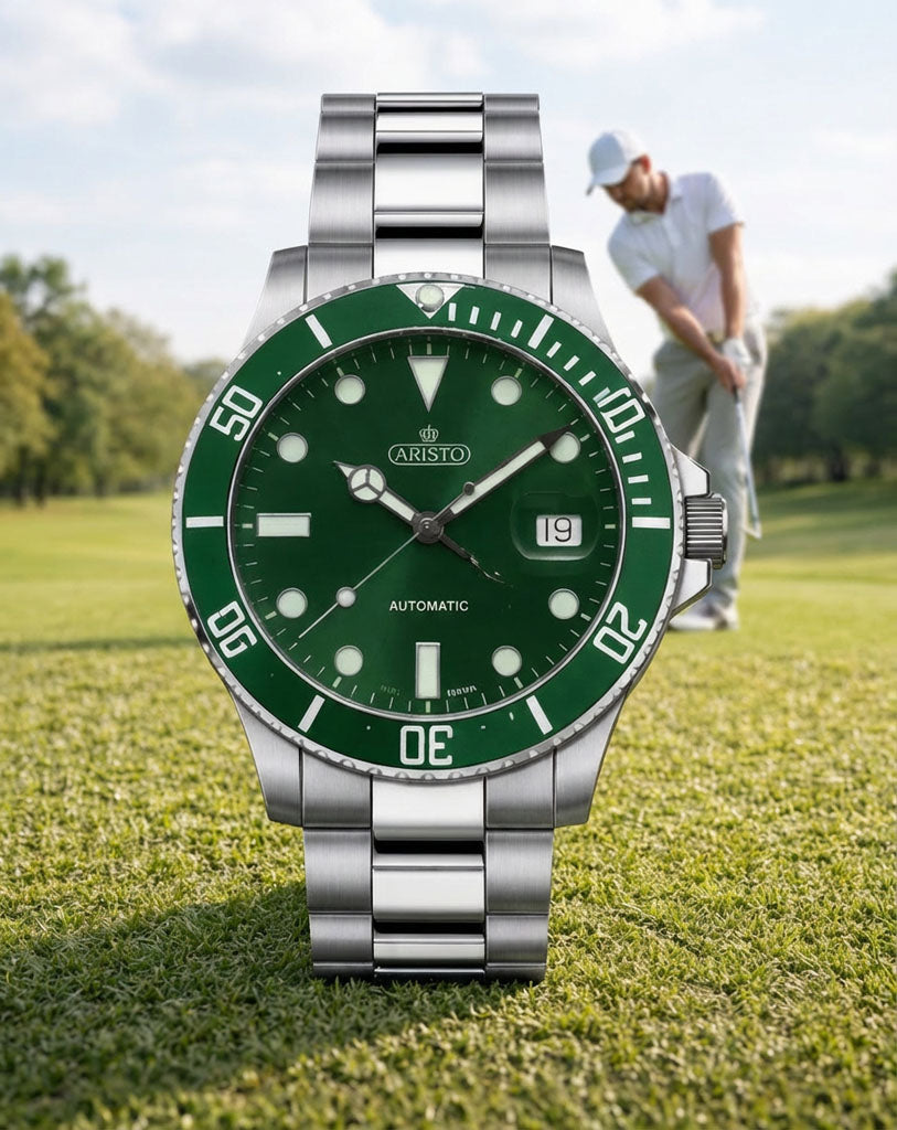 ARISTO Taucheruhr Aquaristo Automatic 4H98294-G Golf Green Diver