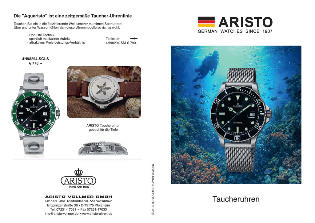 ARISTO Taucheruhr Aquaristo Automatic 4H98294-PM