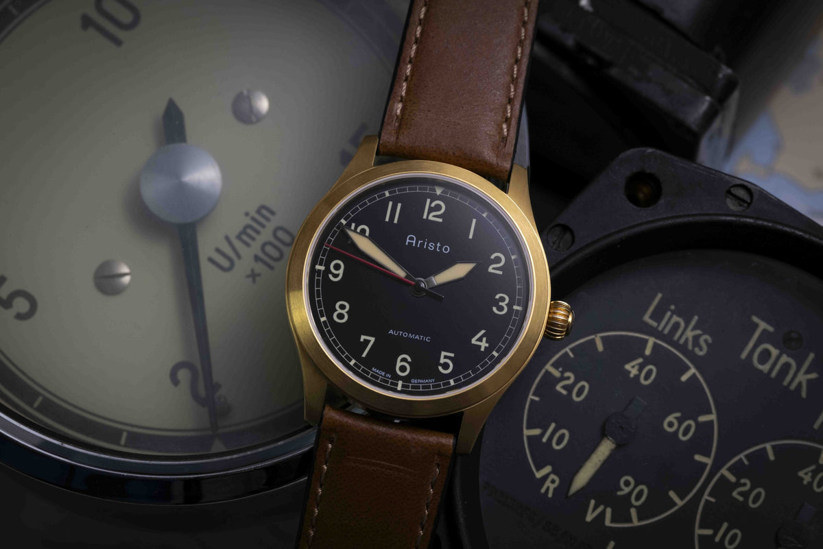 ARISTO Flieger 39 Gold PVD 0H31-L Automatic image 8